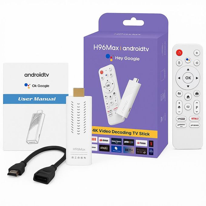 H96 Max Android TV Stick-white